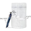Miniatyrbillede 2 af 5: Rejse Kosmetiktaske, Tønde Makeup Taske til Kvinder Bærbare Foldbare Etuier Multifunktionelle Toiletartikler Spand Tasker Rund Organizer Lomme Sammenklappelig Blå