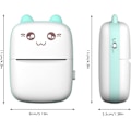 Pikkukuva 3 / 5: Mini-valokuvatulostin, lämpötarratulostin USB-latauksella, kannettava Bluetooth (valkoinen-vaaleanpunainen)