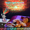 Miniatyrbilde 5 av 5: Astronaut Galaxy Projektor, Stjerne Nebula Projektor med Rakettlampe, Nattlys LED Stjerneprojektor for Soverom, Fjernkontroll, Hvit Støy, Bluetoo