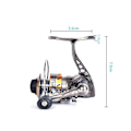 Miniatyrbillede 4 af 5: POWER Fuld Metal Mini Små Spinnende Hjul Karpe Tømmerflåde Fiskehjul Fiskegrej