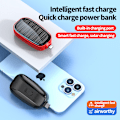 Miniatyrbillede 3 af 5: 2 STK Mini Solar Power Bank til Mobiltelefoner 1200mAh Type-C