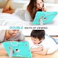 Miniatyrbild 3 av 5: SQCLV Wekity Fodral för iPad 10,2 tum 2021/2020/2019, Smalt Robust Stötsäkert Fodral med Inbyggt Stativ