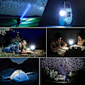 Miniatyrbilde 5 av 5: 3 i 1 Solar USB Oppladbar COB LED Campinglykt, Lad Enhetene Dine, Vanntett LED Nødlykt