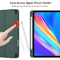 Miniatyrbilde 4 av 5: iPad Pro 12.9 tommer 5. generasjon / 4. generasjon (2021 og 2020) Kompatibelt Smart Sleep-modus Penneholder PU Lærbelagt Premium Nettbrettdeksel (Grønn)