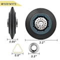 Miniatyrbilde 2 av 5: 4-pakning W10314173 Tørketrommel D Rulle Erstatning for Tørketrommel Kompatibel med WPW10314173 Rulle D Supp
