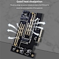 Pikkukuva 3 / 5: PCIE-sovitinkortti, jossa kaksi M.2 NVME -liitäntää Pcie 4X M2 SSD -sovittimeen B/M-avaimella, tukee PCI Express 3.0 2230-2280