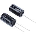 Miniatyrbillede 4 af 5: 10 stk. 22uF 400V 105C Elektrolytkondensatorer Sort 13mm x 21mm