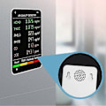 Miniatyrbilde 5 av 5: 6-i-1 Luftkvalitetsdetektor LCD Stor Skjerm CO2-måler PM2.5 PM10 HCHO TVOC CO CO2 Karbondioksid Formaldehyd Monitor