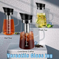 Miniatyrbillede 5 af 5: Cold Brew Kaffemaskine, Iced Coffee Maker Maskine, Cold Brew Te Kande Holdbart Glas og Lufttæt