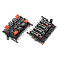 Miniatyrbillede 1 af 5: 2 stk. 64x40x20mm 8 Positioner Tryk-i-Jack Fjederbelastede Højttalerterminaler