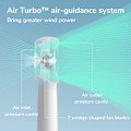 Pikkukuva 3 / 7: JISULIFE Kannettava Turbo-tuuletin [Jopa 16 tunnin jäähdytysaika], 4000 mAh USB ladattava tuuletin, 5 nopeutta White