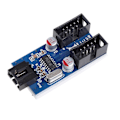 Miniatyrbillede 3 af 5: Bundkort USB 9 Pin Header Hub Han 1 til 2 Hun USB 2.0 Splitter Forlænger