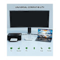 Pikkukuva 2 / 5: Ethernet-jakaja 1 sisään 2 ulostuloa, nopea 1000 Mbps RJ45-jakajasovitin Cat5/5E/6/7/8 -kaapeleille, reitittimille ja muille