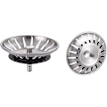 Miniatyrbilde 1 av 5: Annet vasketilbehør 2 stk. kjøkkenvaskpropp i rustfritt stål - Universal kjøkkenvasksil (diameter: 79,3 mm), vaskpropp med 18 spor, A