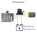 Miniatyrbild 5 av 5: DC Motor Hastighetsregulator PWM-regulator, 7-70V 30A Justerbar 12/24V