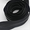 Miniatyrbillede 2 af 5: #10 Stor Plastiklynlås Metervare Bulk 5 Yards Med 10 stk. Lange Slidere Til DIY Syning Skrædderhåndværk Tasker Telte Sort (5 Yards)