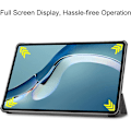 Miniatyrbilde 5 av 5: For Huawei MatePad Pro 12.6 2021 Nettbrettveske Lett Tri-Fold Stativ PC Hardt Bakdeksel Full Kropp Robust Støtsikkert Deksel (Farge: Grå)