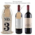 Miniatyrbillede 2 af 3: 10 stk. Jute Vinposer Med Mærker Til Blindsmagning Af Vin, Nummererede Hessian Klud Glasflaske Gave B