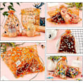 Miniatyrbilde 5 av 5: 100 STK 5x7 Tommer Hjerteprintet Mørk Oransje Organza Poser Smykkeposeposer Organza Snøreposer Bryllupsgaver Pose Godteri Gaveposer