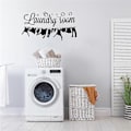 Pikkukuva 4 / 5: \"Laundry Room\" pyykkihuoneen koristeelliset kaiverretut seinätarrat, irrotettavat tarrat: musta
