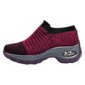 Fleksibel Ortopedisk Sko Elegante Elastiske Slip-on Flate Sko for Kvinner Mesh Overdel Pustende Joggesko Red 36