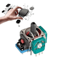 Miniatyrbillede 5 af 5: 3D Joystick Kit til PS4 Controller JDM 011 1100 1000 US Version L1 R1 L2 R2 Trigger Knap Conductiv