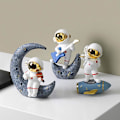 Pikkukuva 5 / 5: Astronautti Astronautti Koriste Tukkumyynti Olohuone Työpöytä Kotikoriste Pieni Koriste Lahja Kulta - Meditaatio Astronautti, QINWEI-183