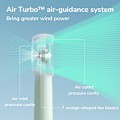 Pikkukuva 4 / 7: JISULIFE Kannettava Turbo-tuuletin [Jopa 16 tunnin jäähdytysaika], 4000 mAh USB ladattava tuuletin, 5 nopeutta Green