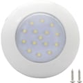 Pikkukuva 1 / 4: 15 LED:n pyöreä auton sisävalo, 12V valkoinen valo, vedenpitävä sisävalo, 95mm