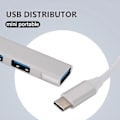 Miniatyrbild 2 av 5: 4-portars USB-hubbar Strömförsörjning Ingen Extern Grå1st