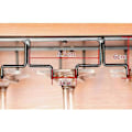 Miniatyrbillede 3 af 4: Hængende Glas Rack - Vinglas Rack Med 5 Skinner Til 10-15 Glas, 50 X 22.5 X 5.5 Cm