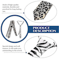 Miniatyrbillede 4 af 5: Pakke med 2 herre slips med dyreprint, cool cheetah leopard zebra slips - God