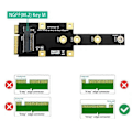 Miniatyrbild 4 av 5: NVME SSD till MINI PCI-E Adapterkort M.2 NGFF NVME KEY M till MINI PCIE Multifunktionsmodul