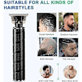 Miniatyrbild 4 av 5: Trimmer för män, sladdlös hårtrimmer för män, skäggtrimmer för män, elektrisk T-blad Liners Outline Edgers Rakapparat 0mm Bald Zero Gap Grooming Kit wi