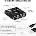 Miniatyrbilde 3 av 5: Displayport1.4 Switch 8k Displayport Toveis Splitter Switch Displayport Kvm 2x1 1x2 Display-