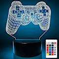 Miniatyrbilde 1 av 5: Gamer Nattlys for Gutterom, Gamer Lys for Soverom 16 Farge Illusjon Gaming Lampe for Barnas Dag Gaver til Gutt Gamer Gaver