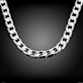Pikkukuva 4 / 5: 925 Sterling Hopea Kaulakoru Miehille 20 Tuumaa/8mm
