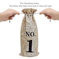 Miniatyrbillede 3 af 3: 10 stk. Jute Vinposer Med Mærker Til Blindsmagning Af Vin, Nummererede Hessian Klud Glasflaske Gave B