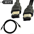 Miniatyrbilde 2 av 5: Svart Ieee 1394 Firewire 400 til Firewire 400-kabel, 6-pinners/6-pinners hann/hann - 3 meter