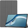 Miniatyrbillede 1 af 5: Til Huawei MatePad Pro 12.6 2021 Tablet Cover Letvægts Tri-Fold Stand PC Hårdt Bagcover Fuld Krops Robust Stødsikkert Cover (Farve: Grå)