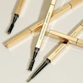 Miniatyrbillede 3 af 4: 1 stk. Øjenbrynspen Lille Guld Chopsticks Dobbelthovedet Øjenbrynspen med Langtidsholdbar, Vandtæt, Svedafvisende, Lysebrun