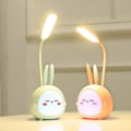 Miniatyrbillede 5 af 5: Bærbar LED Skrivebordslampe med Natlys Sød Kanin Sammenklappelig USB Opladning Læselampe til Soveværelse Børn Sengelampe Studie (grøn kanin)