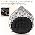 Miniatyrbilde 5 av 5: Papasan Stolpute, Tuftet Tykkere Papasan Pute, Dobbel Papasan Pute med 8 Sklisikre Bånd (1-delt Sett) (Svart)