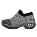 Fleksibel Ortopædisk Sko Elegante Elastiske Slip-on Flade Sko til Kvinder Mesh Overdel Åndbare Sneakers Gray 37