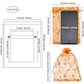 Miniatyrbillede 3 af 5: 100 STK 5x7 Tommer Hjerteprintet Mørk Orange Organzaposer Smykkeposer Organza Snøreposer Bryllupsgaver Pose Slik Gaveposer