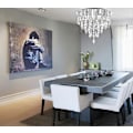 Miniatyrbilde 2 av 5: Lamper Moderne Krystall Lysekrone Flush Mount Taklampe Krystall Dråpeeffekt Rund Krom