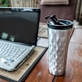 Miniatyrbild 3 av 4: JUSCH Kaffemugg 450ml/0.45L Termos Rostfritt stål Försegling Matt Svart/Vit(WZ1568),QINWEI-439