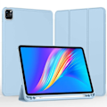 Miniatyrbilde 3 av 5: iPad Pro 12.9 tommer 5. generasjon / 4. generasjon (2021 og 2020) Kompatibelt Smart Sleep-modus Penneholder PU Lærbelagt Premium Nettbrettdeksel (Lyseblå)