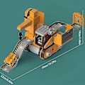 Miniatyrbillede 2 af 5: Byggebil Legetøjssæt, 4 I 1 Samlebil DIY Ingeniørbiler Byggelegesæt, Børn Lærings Samlebil Pædagogisk Legetøjssæt