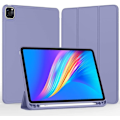 Miniatyrbillede 3 af 5: iPad Pro 12.9 in 5. generation / 4. generation (2021 og 2020) Kompatibel Smart Sleep-funktion Penholder PU Læderbelagt Premium Tablet Cover (Mørkegrå)
